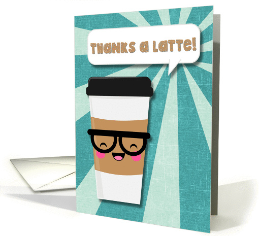 Thank You - Latte - Nerdy Coffee - card (1357740)