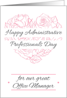 Happy Administrative Professionals Day for Office Managers card
