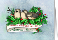 Nature Sings Christmas Birds card