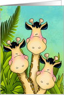 Happy Giraffes card