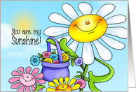 Happy Sunshine and Smiling Flowers card