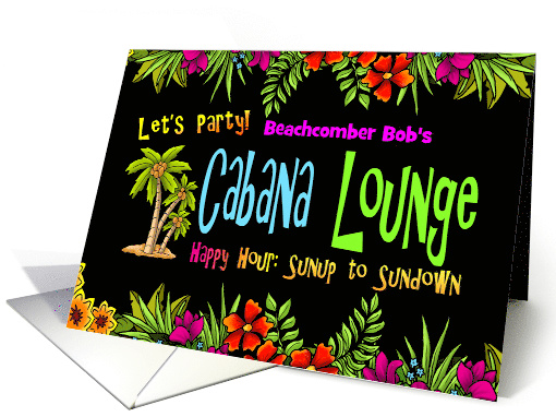 Let's Party Down at the Cabana Lounge card (1388362)