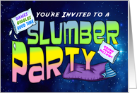 Games and Giggles Slumber Party Invitation card