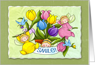 Flowering Pixie Angel Smiles card