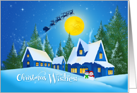 Christmas Wishes Snow Scene card