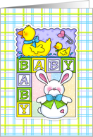 New Baby Shower Patchwork and Blocks card