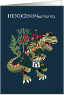 HENDERSONsaurus Rex Scotland Ireland Family Tartan Henderson card