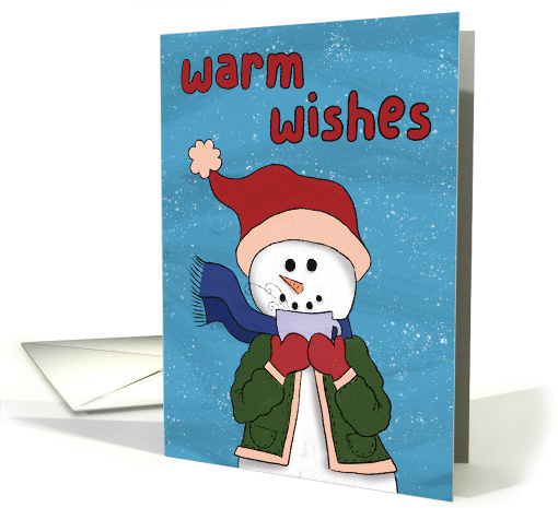 Snowman's warm wishes Christmas card (1501860)