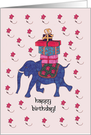 Happy Birthday Elephant & Gifts card