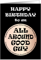 All Around Good Guy Happy Birthday card