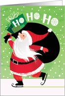 Humorous Santa Christmas Sanitation Business for Employee card