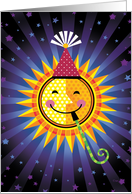 Stars Sun Happy Birthday Universe card