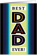 Father’s Day Dad Typograhpy Herringbone Stripe card