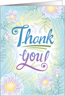 Thank You For Everything You Do Flowers Paislies card