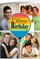 Balloon Happy Birthday Custom Photo card