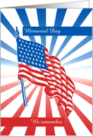 Custom Illustrated United States Flag Memorial Day card