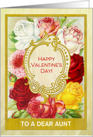 Custom For Aunt Floral Valentine’s Day with Roses card
