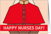 Illustrated Happy Nurses Day, World War I Nurse Clothes card