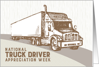Illustrated National Truck Driver Appreciation Week card