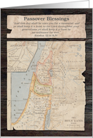 Illustrated Passover Vintage Holy Land Map Exodus 12:14 KJV card