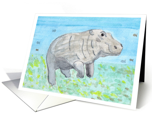 Happy Hippo card (1446822)