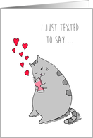 I Love You - Cute Kitty Texting card