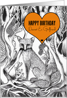Happy Birthday Dearest Ex Girlfriend Fox in Woodland card