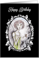 Happy Birthday Fairy Butterfly and Moon card