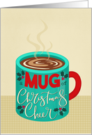 Coffee Mug, Christmas Cheer, Vintage, Retro, Business for Employee card