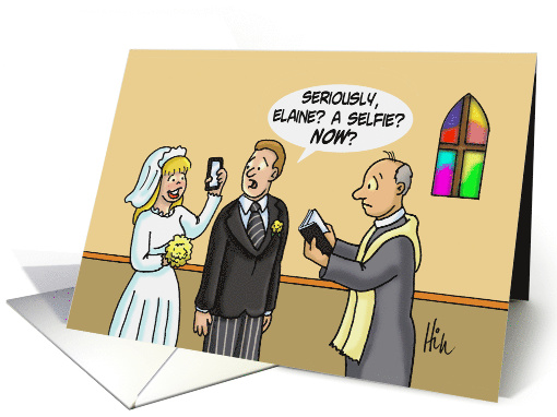 Cartoon Wedding . The Bride Is Taking a Selfie to the... (1473110)