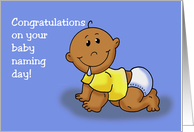 Congratulations on Baby Naming Ceremony Boy Baby Card