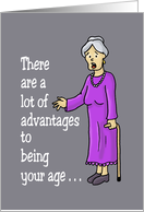 Getting Older Birthday Card With Cartoon Of An Elderly Woman card