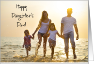 Daughter’s Day Card With Family At The Beach card