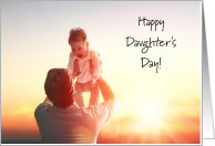 Daughter’s Day Card With Father Holding Daughter card