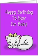 Birthday Card For Cat Happy Birthday To Your Fur Baby card