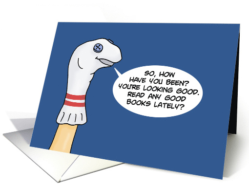 Miss You Covid-19 Card With Cartoon Sock Puppet Quarantined card