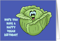 Humorous Birthday Card For A Vegan Lettuce Celebrate card