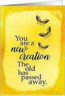 Baptism Blessings - You are a New Creation card