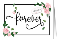 Happy Anniversary, for Husband - Forever (How Long I Will Love You) card