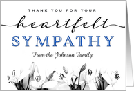 Custom Front, Thank You for Your Heartfelt Sympathy card