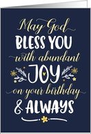 Birthday, Religious - May God Bless you with Joy On your Birthday card