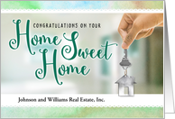Custom Front, New Home Congratulations from Realtor card