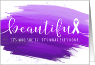 Female Cancer Survivor Party Invite - You are Beautiful card