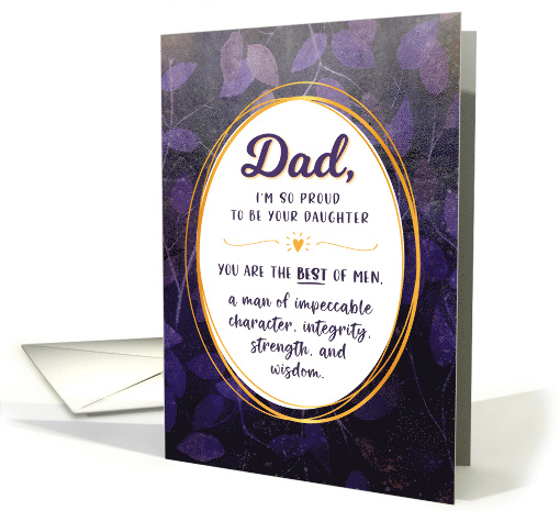 Dad Birthday, I'm Proud to be Your Daughter card (1590904)