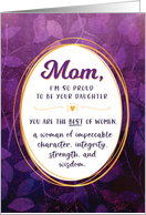 Mom Birthday I’m Proud to be Your Daughter card