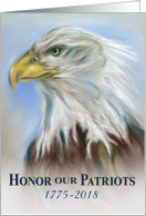 Custom Date Patriots Day Majestic Bald Eagle Art card