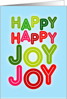 Happy Happy Joy Joy Everything Merry Christmas card