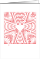 Valentine You are Amazing Heart Maze card