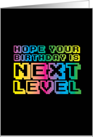 Retro Video Game Arcade Style Happy Birthday card