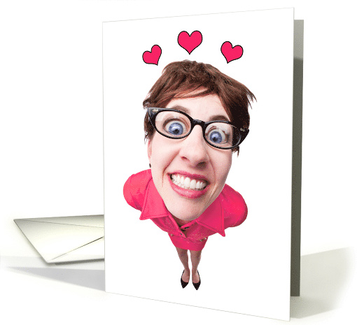 I'd Love To See You Again Geeky Girl card (1519298)